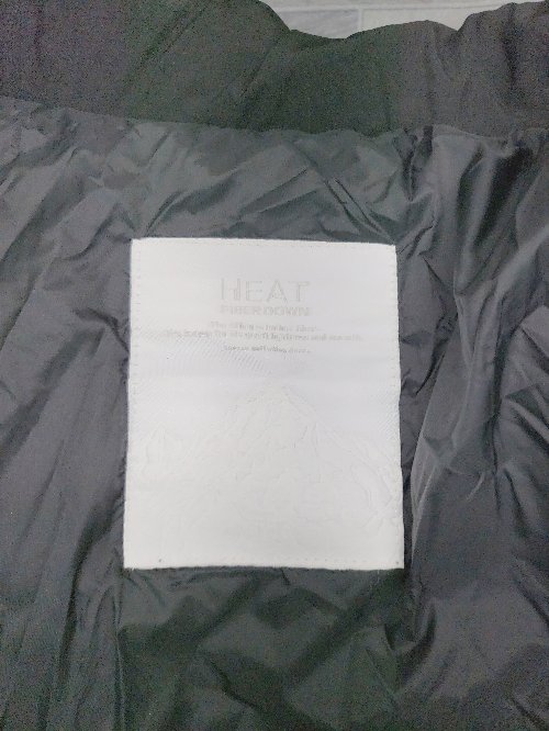 ◇ HEAT FIBER DOWN ジップアップ 中綿 カジュアル 長袖 ダウンジャケット サイズM ブラック メンズ P 【中古】