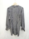 ◇ WHO'S WHO gallery フーズフー チェック かわいい 長袖 ミニ丈 ワンピース サイズF ブラック ホワイト レディース P 【中古】