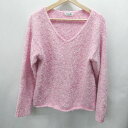 ■ LAGUA GEM 長袖 セーター サイズF ピンク レディース E 【中古】