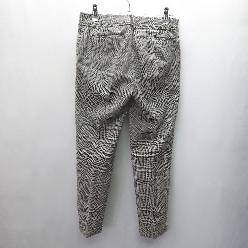 ◇ NATURAL BEAUTY BASIC チェック 通勤服 テーパードパンツ サイズS ブラック ホワイト レディース E 【中古】