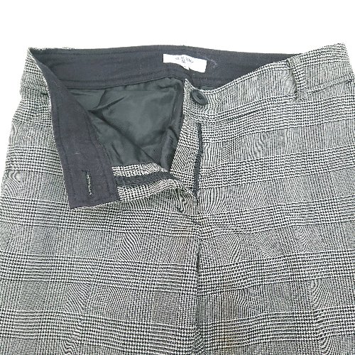 ◇ NATURAL BEAUTY BASIC チェック 通勤服 テーパードパンツ サイズS ブラック ホワイト レディース E 【中古】