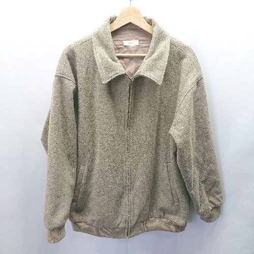 ◇ flaner フラネ シンプル 重量感 厚手 長袖 ジャケット サイズM グレージュ系 メンズ E 【中古】