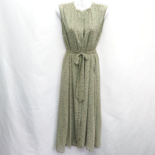 ◇ ◎ BOOGIE WOOGIE ノースリーブ ロング丈 ワンピース サイズ38 カーキ系 レディース E 【中古】