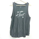 ◇ ROXY ロクシー ノースリーブ タンクトップ サイズM ブラック系 メンズ E 【中古】