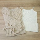 ◇ ◎ MIIA ミーア ニット ウエストゴム ベルト付き 長袖 ロング丈 ワンピース サイズF ベージュ レディース E 【中古】