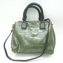 ◇ CHARLES & KEITH チャールズ&キース 2way ショルダー ハンド バッグ カーキ レディース E 【中古】
