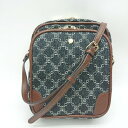 ◇ SALON de RUBAN ジャガード ショルダ−バッグ ブラック ブラウン レディース E 【中古】