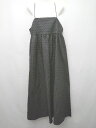 ◇ LOWRYS FARM ローリーズファーム エンボス加工 ロング キャミソールワンピース サイズF ブラック レディース P 【中古】