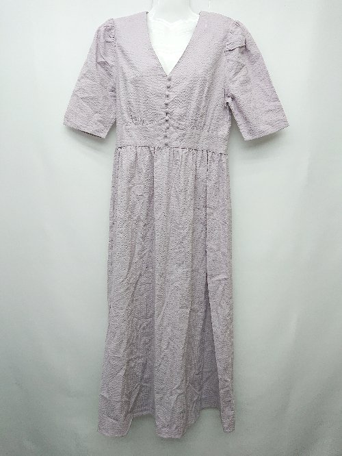◇ B:MING by BEAMS ビーミング by ビームス 半袖 ロング ワンピース サイズS ラベンダー系 レディース ..