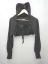 ◇ Whip Staff ショート丈 長袖 パーカー サイズF ブラック レディース P 【中古】