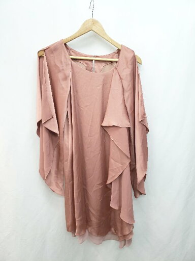 ◇ AimerAcret エメ ノースリーブ 膝丈 パーティドレス ワンピース サイズ9 ピンク系 レディース P 【中古】 ◇ AimerAcret エメ ノースリーブ 膝丈 パーティドレス ワンピース サイズ9 ピンク系 レディース P 【中古】