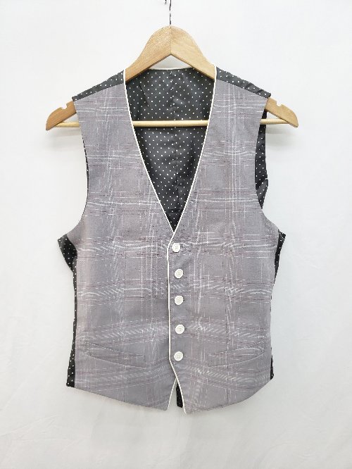 ◇ OFUON オフオン ベスト サイズ48 グレー ブラック メンズ P 【中古】