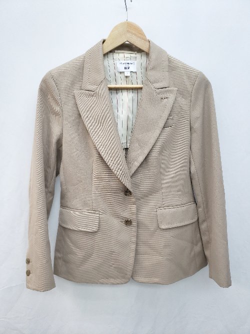 ◇ UNIQLO ユニクロ シンプル ウール混 肩パット 長袖 ジャケット サイズS ベージュ レディース P 【中古】