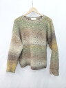 ◇ select MOCA セレクト モカ 長袖 ニット セーター サイズF グリーン系 マルチ レディース P 【中古】