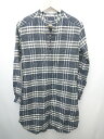 ◇ ◎ M エム チェック 長袖 ミニ丈 ワンピース サイズ9 ネイビー マルチ レディース P 【中古】