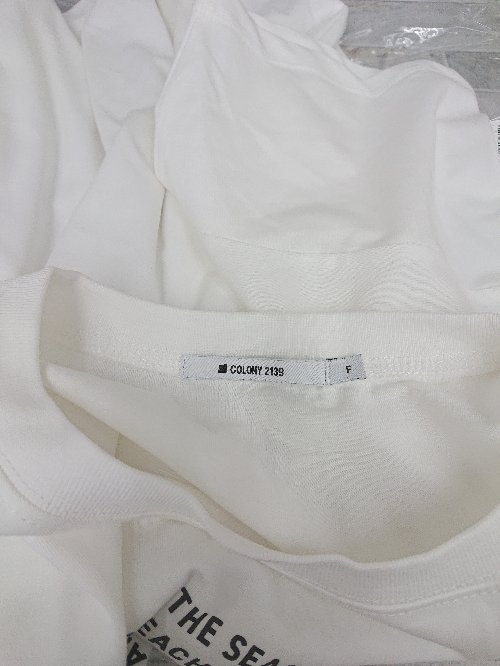 ◇ COLONY 2139 コロニー トゥーワンスリーナイン 半袖 Tシャツ カットソー サイズF ホワイト系 レディース P 【中古】
