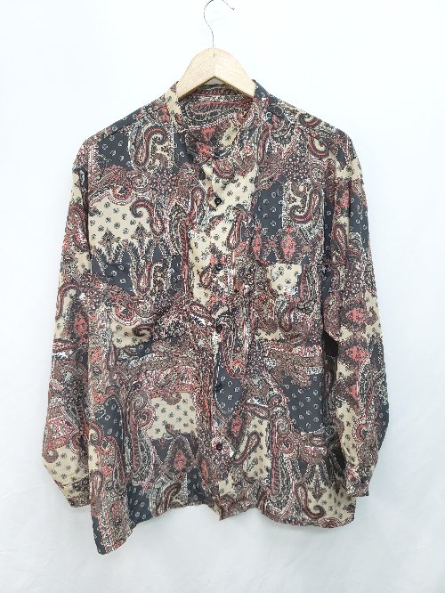 ◇ kutir クティール ペイズリー柄 シアー 長袖 シャツ サイズF ブラウン マルチ メンズ P 【中古】