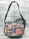 ◇ Manhattan Portage マンハッタンポーテージ チェック 切替 ショルダー メッセンジャーバッグ ブラック マルチ メンズ P 【中古】(4)