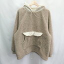 ■ via.J 長袖 パーカー サイズ38 ライトブラウン ベージュ レディース E 【中古】(4)
