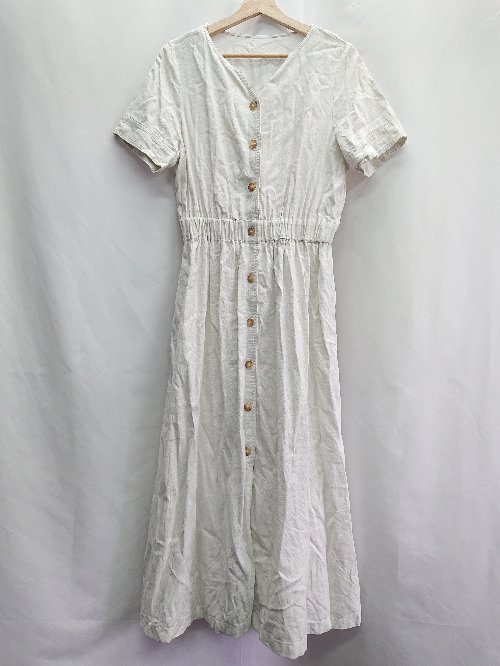 ■ LOWRYS FARM ローリーズファーム 半袖 ロング丈 ワンピース サイズF アイボリー レディース E 【中古】