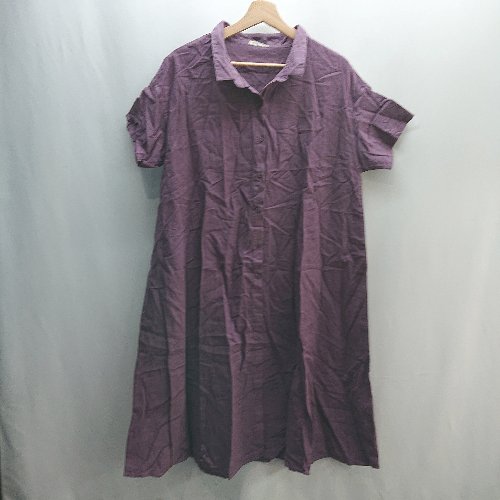 ◇ SM2 半袖 ロング丈 ワンピース サイズF パープル レディース E 【中古】
