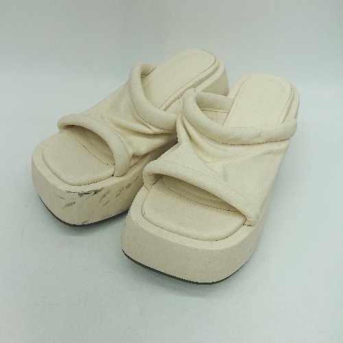 ◇ EMODA エモダ 厚底 カジュアル シンプル キレイめ サンダル サイズM アイボリー レディース E 【中古】