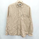 ◇ playboy チェック柄 長袖 シャツ サイズL ライトブラウン オレンジ ブラック メンズ レディース E 【中古】