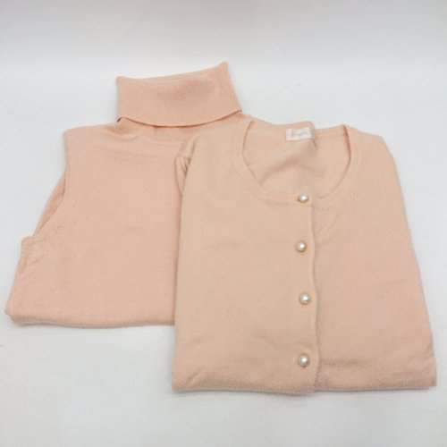 ◇ LAISSE PASSE レッセ・パッセ ニット セーター カーディガン サイズ38 コーラルピンク レディース E 【中古】