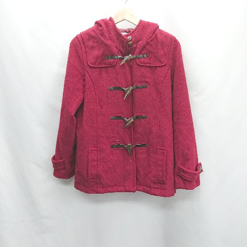 ◇ NAVY ネイビー 長袖 ダッフルコート サイズM レッド レディース E 【中古】 ◇ NAVY ネイビー 長袖 ダッフルコート サイズM レッド レディース E 【中古】