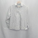 ◇ UNTITLED アンタイトル ストライプ柄 長袖 シャツ サイズ0 グレー レディース E 【中古】(4)