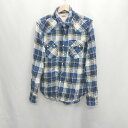◇ Levi's リーバイス チェック柄 長袖 ウエスタンシャツ サイズS ネイビー系 メンズ E 【中古】