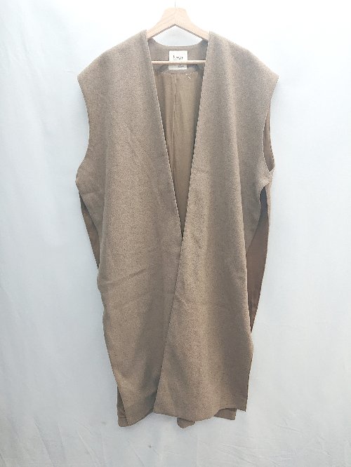 ■ ◎ lawgy ラウジー ロングベスト サイズF ブラウン レディース E 【中古】