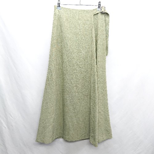 ◇ nano universe ナノ ユニバース ロング丈 フレア スカート サイズF カーキ系 レディース E 【中古】