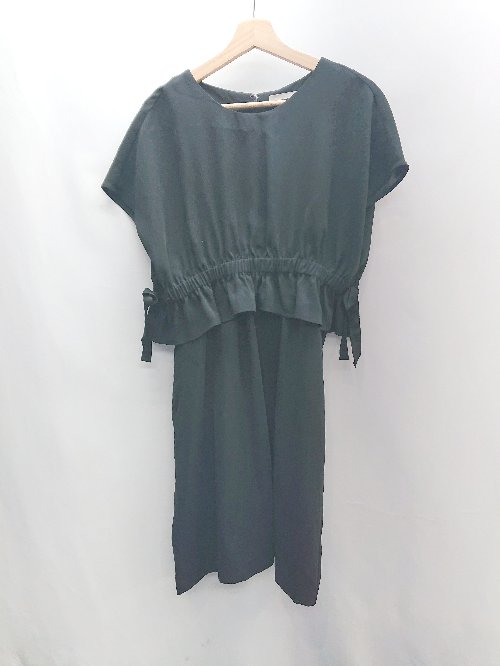 ◇ OPAQUE.CLIP オーペクドットクリップ ノースリーブ 膝丈 ワンピース サイズM ブラック系 レディース ..