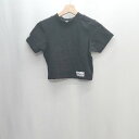 ◇ GENUINE MERCHANDISE 半袖 ショート丈Tシャツ サイズF ブラック パープル レディース E 【中古】(4)