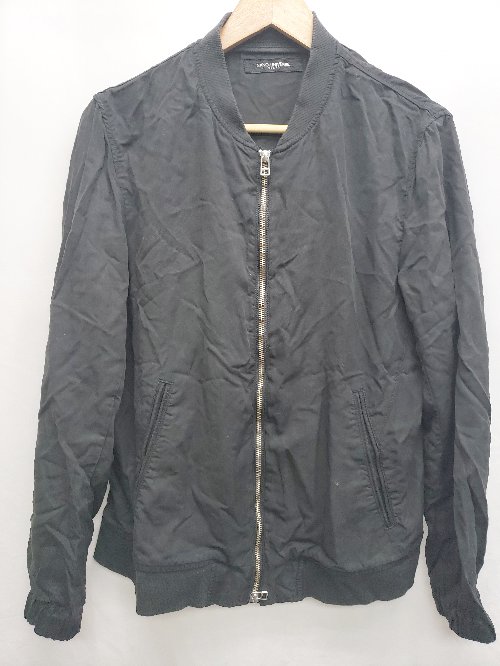 ◇ nano universe ナノユニバース 長袖 ジップアップ ジャケット サイズM ブラック レディース P 【中古】