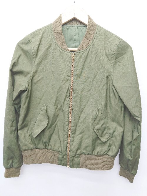 ◇ green label relaxing UNITED ARROWS MA-1 ジップアップ 長袖 ブルゾン ジャケット サイズ38 カーキ レディース P 【中古】