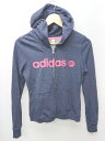 ◇ adidas neo アディダスネオ 長袖 ジップアップ パーカー サイズL ネイビー系 レディース P 【中古】