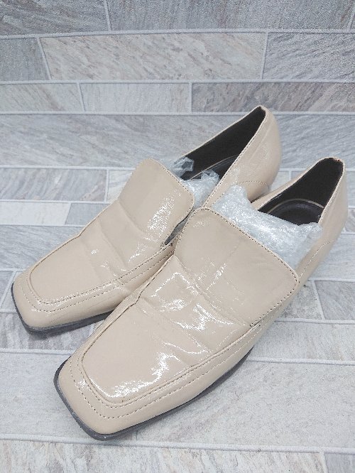 ◇ moment+ モーメントプラス ローファー シューズ サイズL ベージュ系 レディース P 【中古】