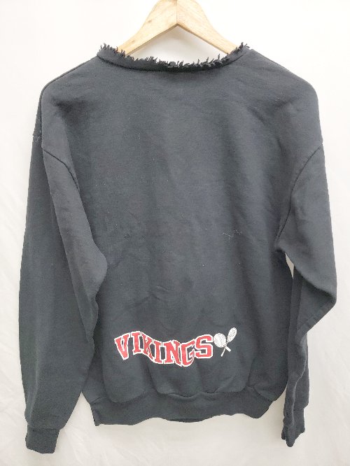 ◇ Hanes ヘインズ COMFORTABLE 長袖 プリント サイズM ネイビー トレーナー P 【中古】