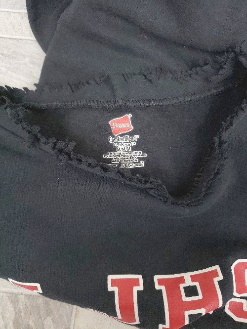 ◇ Hanes ヘインズ COMFORTABLE 長袖 プリント サイズM ネイビー トレーナー P 【中古】