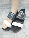 ◇ UNITED NUDE ユナイテッドヌード 厚底 22.0cm相当 サンダル ブラック ホワイト レディース P 【中古】(4)