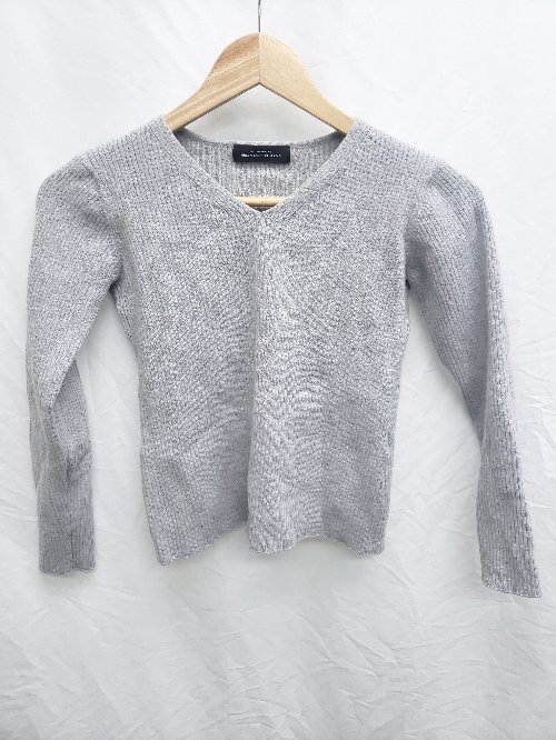 ◇ green label relaxing グリーンレーベル Vネック 長袖 ニット セーター 表記なし グレー レディース メンズ P 【中古】