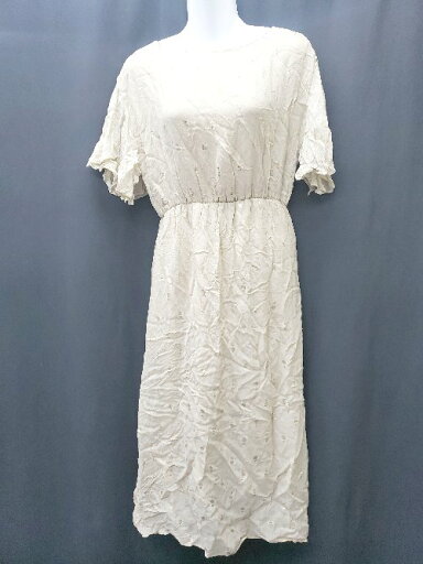 ◇ BEAUTY&YOUTH ビューティ&ユース ラメ ボートネック 半袖 ロング ワンピース サイズM ベージュ系 レディース P 【中古】 ◇ BEAUTY&YOUTH ビューティ&ユース ラメ ボートネック 半袖 ロング ワンピース サイズM ベージュ系 レディース P 【中古】