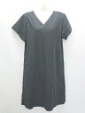 ◇ BEAUTY&YOUTH UNITED ARROWS Vネック シンプル 半袖 膝丈 ワンピース ブラック レディース P 【中古】