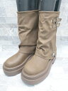 ◇ ●美品● Lace Ladies レースレディース 装飾ベルト ジップアップ ミディアム ブーツ サイズ36 ブラウン レディース P 【中古】(4)