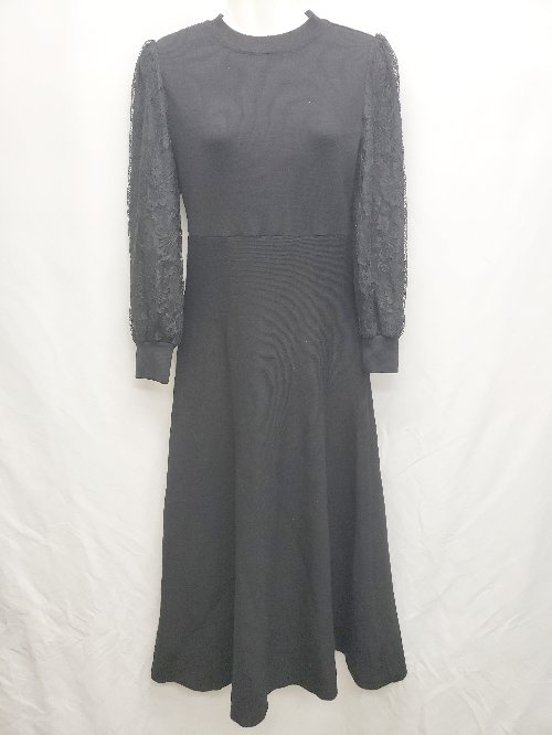 ◇ tocco closet トッコ クローゼット 長袖 膝下丈 ワンピース サイズM ブラック レディース P 【中古】