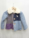◇ Petit jam プチジャム キッズ 子供服 リバーシブル 長袖 コート サイズ130 ブルー系 マルチ メンズ レディース P 【中古】