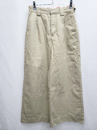 ◇ Dickies ディッキーズ チノ ワイドパンツ サイズF ベージュ レディース P 【中古】 ◇ Dickies ディッキーズ チノ ワイドパンツ サイズF ベージュ レディース P 【中古】