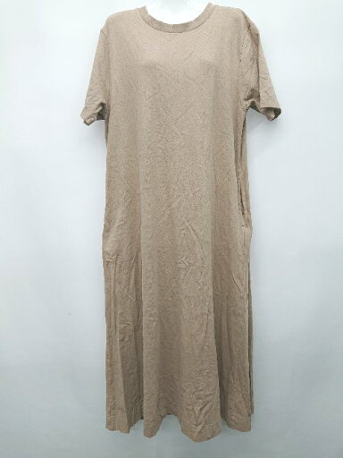 ◇ MUJI 無印良品 ムジルシ カジュアル Tシャツ 半袖 ロング ワンピース サイズM~L ブラウン レディース P 【中古】 ◇ MUJI 無印良品 ムジルシ カジュアル Tシャツ 半袖 ロング ワンピース サイズM~L ブラウン レディース P 【中古】